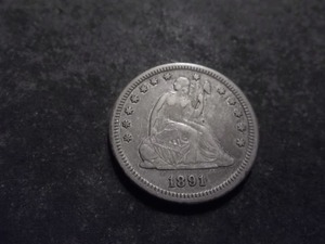 1891 S Liberty Seated Quarter
