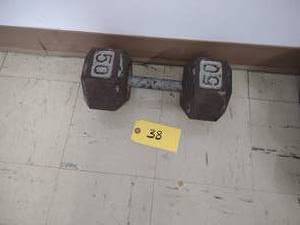 lot 38 image: 50 lb. Dumbbell...