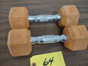 lot 64 image: (2) 8 lb. Dumbbells...