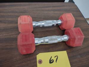 lot 67 image: (2) 5 lb. Dumbbells...