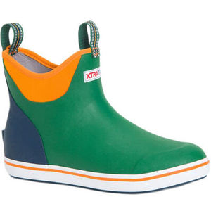 lot 3 image: 4 Pack Xtratuf 6 in Ankle Deck Boot - Mens GreenOrangeNavy 9 XMAB-307 NEW