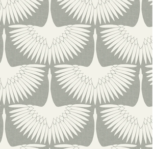 lot 5 image: Feather Flock Peel And Stick Wallpaper By Genevieve Gorder SIZE  20.5 in. x 16.5 ft.  28.18 sq. ft. NEW