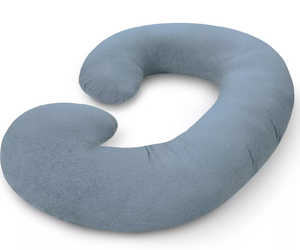 lot 23 image: PharMeDoc Pregnancy Pillow C-Shape Full Body Maternity Pillow With  Dark Grey Cooling Cover NEW