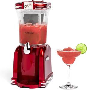 lot 48 image: Nostalgia Frozen Drink Maker and Margarita Machine for Home - 32-Ounce Slushy Maker with Stainless Steel Flow Spout - Easy to Clean and Double Insulated -.