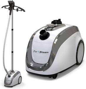 lot 55 image: PurSteam Standing High-Pressure Garment Steamer for Clothes with Wheels, 4 Steam Levels