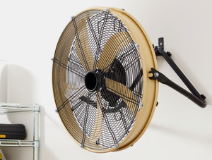 lot 77 image: Kool-Flo SFD1-500B3 20-inch High Velocity Drum Fan with Wall Mount, Sandstorm NEW