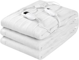 lot 80 image: Dual Sided Electric Mattress Pad, Wellhut King Bed Warmer, Heating Pads for Bed, Heated Mattress Pads w 8 Heating Levels, 4 Timer Settings, Machine Washable