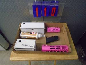 Flat of misc AR hand guards. As shown.