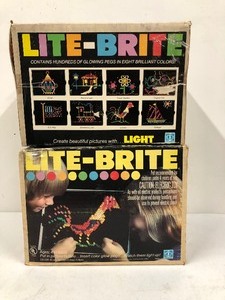 lot 186 image: 2 Vintage LITE BRITE Sets wOriginal Boxes