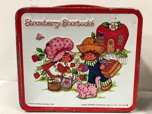 lot 195 image: 2 Vintage Metal Lunch Boxes - Strawberry Shortcake & Little House on the Prairie