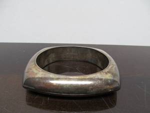 lot 136 image: Heavy Thick JONDELL Sterling Silver Modernist Bracelet 