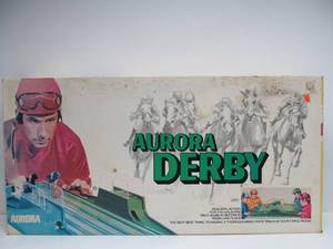 lot 145 image: Large Unused Vintage Aurora Derby Horse Racing Game 