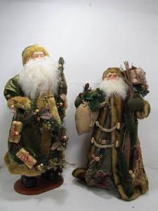 lot 170 image: 2 Excellent Quality Standing Santa Claus Figures
