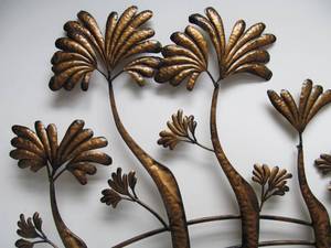lot 182 image: Modern C.Jere Style Abstract Metal Trees Wall Art Sculpture