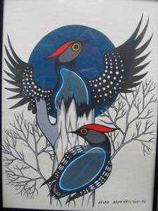 lot 183 image: Original Lloyd Kakekapetum Painting Gouache On Paper 15 Signed