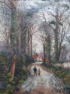 lot 185 image: Fred Slocombe Where Many Branches Meet Engraving Art Print Framed 37