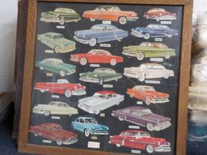 1953 Cars Framed Print with Glass 26.5 x 26.5