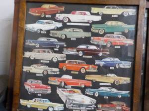 1958 Cars Framed Print with Glass 26.5 x 26.5