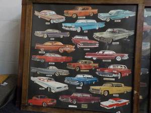 1959 Cars Framed Print with Glass 26.5 x 26.5