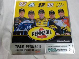 Pennzoil 15 Square Metal Sign