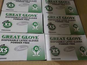 Great Glove Disposable Latex Gloves Power Free 1000 size XS