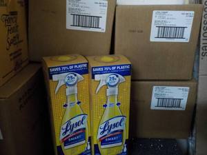 4 Cases Lysol Smart Cleaner Refills and 2 Spray Bottles