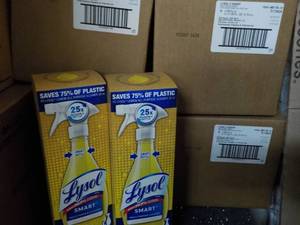 4 Cases Lysol Smart Cleaner Refills and 2 Spray Bottles