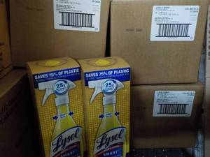 4 Cases Lysol Smart Cleaner Refills and 2 Spray Bottles