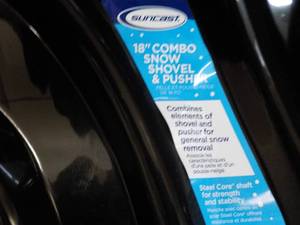 Suncast 18 Combo Snow Shovel and Pusher- made in USA