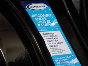 Suncast 18 Combo Snow Shovel and Pusher- made in USA