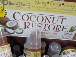 37 pc Display Natures Protein Coconut Restore Products 6 different