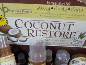 37 pc Display Natures Protein Coconut Restore Products 6 different