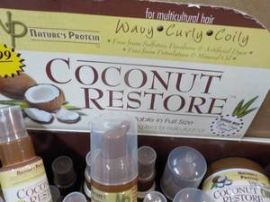 37 pc Display Natures Protein Coconut Restore Products 6 different