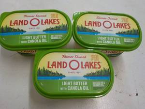 3 - 24 oz Frozen Tubs Land O Lakes Light Butter with Canola Oil