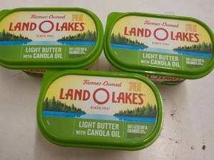 3 - 24 oz Frozen Tubs Land O Lakes Light Butter with Canola Oil