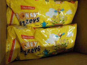 3 - 33 oz Bags Malt O Meal Honey Buzzers Cereal