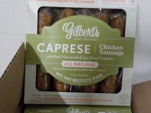 K 10 - 10 Gilberts Frozen Pkgs Caprese Chicken Sausages