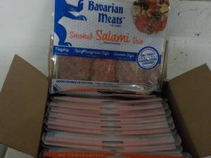 A 12 Frozen Pkgs Bavarian Meats Smoked Salami Trio
