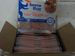 A 12 Frozen Pkgs Bavarian Meats Smoked Salami Trio