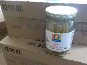 12 - 16 oz Jars Kosher Sandwich Pickles Slices Best By Aug 2023
