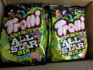 8 - 6.3 oz Bags Trolli Sour Brite All Star past best date