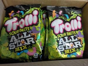 8 - 6.3 oz Bags Trolli Sour Brite All Star past best date