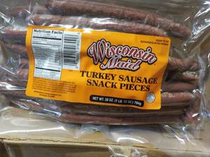 Wisconsin Maid Turkey Sausage Snack Pieces 28 oz Bag