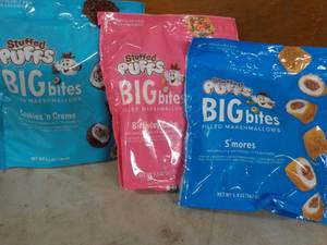 3 Bags Stuffed Puffs Big Bites 6.5 oz bags