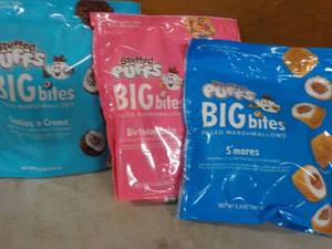 3 Bags Stuffed Puffs Big Bites 6.5 oz bags