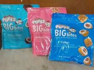 3 Bags Stuffed Puffs Big Bites 6.5 oz bags