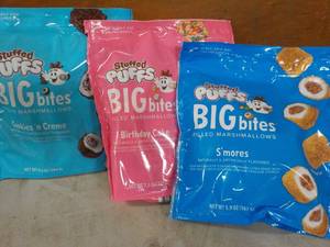 3 Bags Stuffed Puffs Big Bites 6.5 oz bags