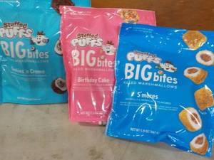 3 Bags Stuffed Puffs Big Bites 6.5 oz bags