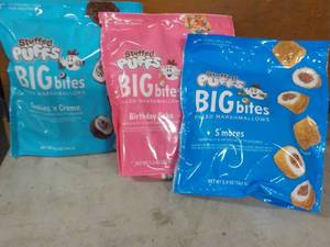 3 Bags Stuffed Puffs Big Bites 6.5 oz bags