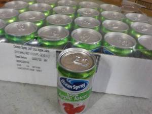 24 pack Ocean Spray Apple Juice 7 oz Cans best date 092023